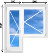 Балконный блок распашная стеклянная дверь и распашное окно